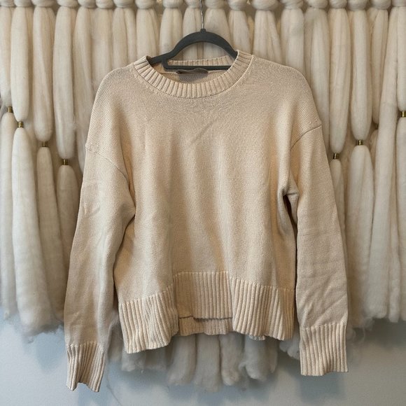 Everlane Sweaters - Everlane The Organic Cotton Crewneck Sweater, Canvas, Sz XS